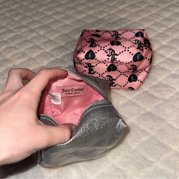 Y2K Juicy Couture Pink and Silver Bag Set with Bottle - Picture 3 of 5